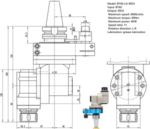 Universal Angle Head Side Milling Head CNC Machining Center with Adjustable Angle Transverse Milling Head BT HSK CAT SK NT