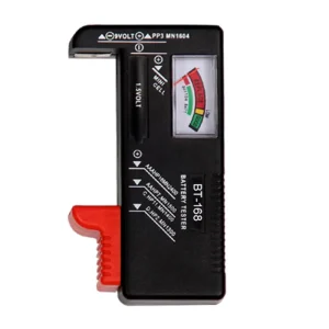 Universal Needle-Type Battery Checker BT-168 for 1.5V, 3V, 9V, and 18650 Batteries