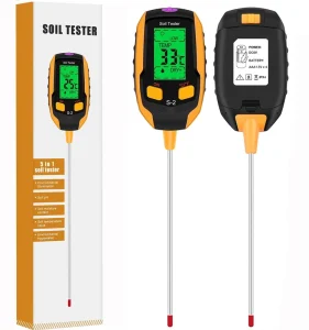 Upgrade 5 in 1 Soil Tester Plant Garden Tools Soil Detector PH Meter Sunlight Intensity Environment Humidity Soil Test Kit