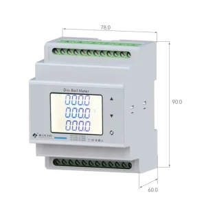 Utility Revenue Grade Accuracy 3 Phase Din rail Energy Meter with Modbus RS485