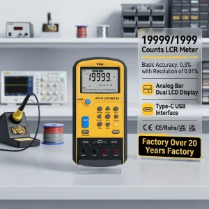 V & a VA520B Digital LCR Meter with USB Interface High Accuracy 0.30% Measures 6 Basic Parameters Capacitance Inductance Etc.