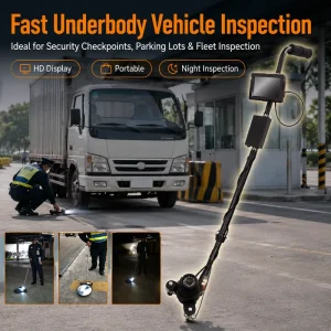 V3S Visual Underbody Inspection Mirror Portable HD Camera 120 Wide Angle Security Detector Swivel Casters Protective