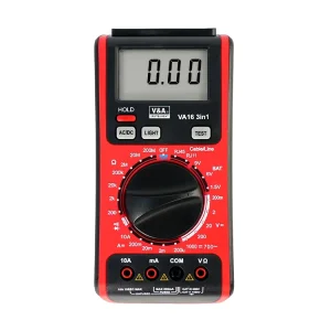 VA16 3-in-1 Digital Multimeter Network Cable Tester RJ45/RJ11 Telephone Line Battery Test 9V DC/AC Voltmeter Ohm Meter CAT III