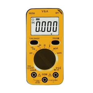 VA25A Digital Pocket Auto Range NVC Multimeter DC/AC Voltmeter Ohm Volt Amp Ammeter Continuity Diode Test Anti-Burn Double Fuses