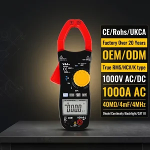 VA311A Digital Auto Range True RMS AC Clamp Meter AC 1000A DC Voltage Tester Current Resistance Diode Continuity Temperature