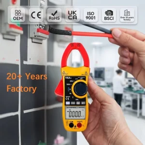 VA311A Digital Clamp Multimeter 1000 Amp LCD Display AC DC 42mm Jaw Resistance 40MΩ AC Current Temperature Frequency Diode