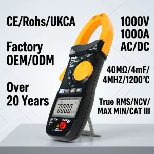 VA311B Digital Clamp Meter Auto Range TRMS Multimeter Non Contact AC DC Voltage Current Tester Resistance Capacitance CAT III