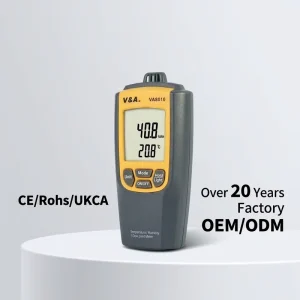 VA8010 Temperature Humidity Meter Thermometer Hygrometer Dew Point High accuracy 4 Digit LCD Digital Display Auto Power ABS IP65
