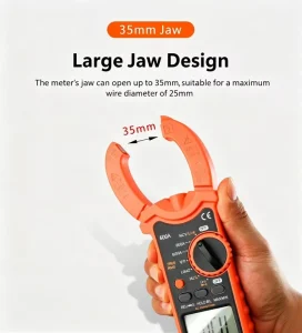 VC606+ Digital Clamp Meter AC DC Clamp Multimeter Anti burn Ammeter Voltmeter Ohm Tester with Overload Protection 600A Current