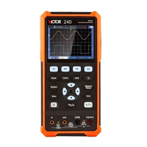 VICTOR 240 Handheld Oscilloscope and Multimeter 2 in 1 40MHz Dual Channel 4 1/2 Display 250M Sa/s