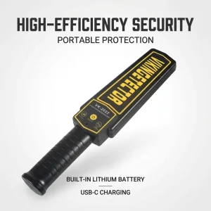 VK2022 Type C Rechargeable Handheld Metal Detector Security Wand Body Scanner High Sensitivity for Events Airports