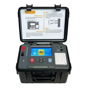 VK3072 Electronic DC Resistance Tester Transformer Winding Meter IP67 Protection 0.2 Accuracy 10W