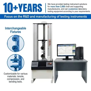 Vertical Double-Column Computerized Wire Tensile Test Bed for Metal Yield Strength and Welding Tests