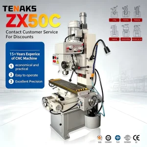 Vertical Drilling and Milling Machine ZX50C 3 Axis DRO Manual Mini Milling Machine Light Duty 380V 220V