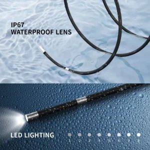 Video Borescope Pipe Inspection Camera Industrial 360 Motorized Rotation 20 m Cable 4 way Motorized Articulation Endoscope