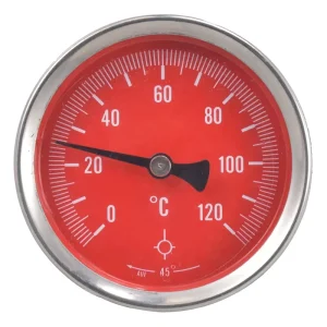 W40 D100mm Industrial Temperature Gauge, IP55, 2C Resolution