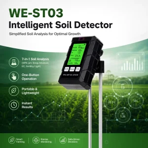 WES WE ST03 IoT Smart Farming Soil Multi Parameter Tester 5 in 1 Digital Analyzer for Precision Agriculture System