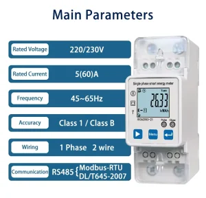 WIFI Mobile APP Real-time Monitoring Multi-rate Billing Single-Phase Multi-function DIN Rail Meter