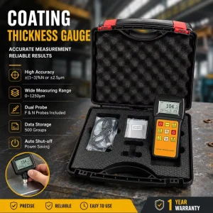 WIN DX6 High Precision Digital Coating Thickness Gauge for Steel & Aluminum NDT