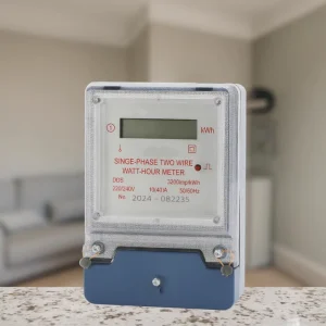 Wall Mounted 220V 60A 50Hz Single Phase Electric Power Meter Accurate Energy Meter for Power Consumption Measurement