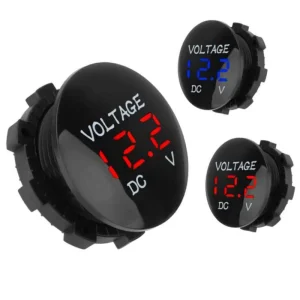 Waterproof 12V Battery Voltage Monitor Digital LED Gauge for Car Motorcycle Boat RV