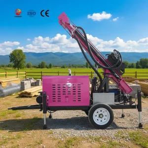 Wheeled Portable Drilling Rig 200m Well Drilling Machine for Water Wells
