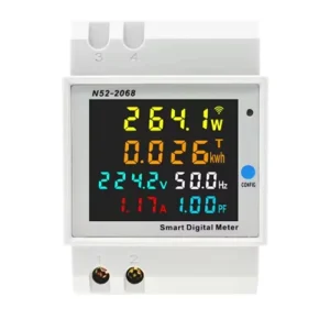 Wifi Electric Meter with Remote Guide Rail Smart Home Power Meter AC Digital Display Voltmeter and Ammeter Energy Power Meter