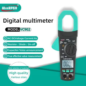 WinAPEX 902 CAT IV 600V Digital Clamp Meter Auto Range 1000A AC DC Current True RMS Multimeter Diode Capacitance Temperature