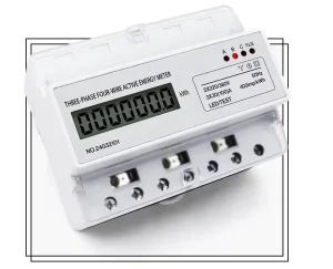 Wire DIN Rail Energy Meter 380V LCD Electronic Watt Power Meter LCD 7p Wattmeter of kWh 100A