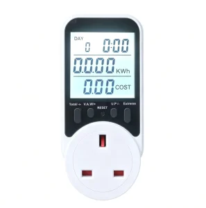 Wireless Single Phase Rechargeable Energy Monitor with 0 9999W Range and +/-2% Accuracy Electronic Power Meter
