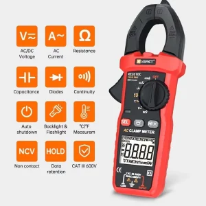 XE-2610E True RMS Digital Clamp Meter AC DC Inrush NCV Temperature Capacitance Continuity