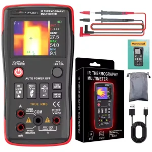 Xtester ZT R01 Portable HD Infrared Thermal Imager Digital Multimeter 2 in 1 High Accuracy 1 Year Push Button Oscilloscope