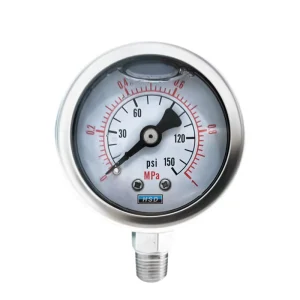 Y40 Radial Pressure Gauge, Liquid Pressure Gauge, Digital Precision for Water and Liquid Measurement
