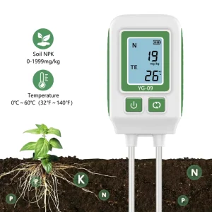 YG 09 4 in 1 Soil Tester Temp Nitrogen Phosphorus Potassium Sensor Nutrient Meter for Gardening Farming and Potted Planting