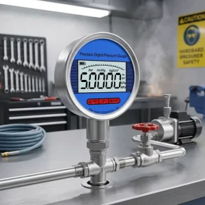YK 100 Digital Pressure Gauge Lithium Battery Powered 0.1~250MPa Digital Manometer for Process Pressure Monitoring