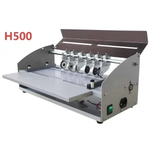 YS H500 Used Office Electric Paper Folding Machine 460MM Delta PLC Engine Core High Accuracy 18 Inch Sheet Dotted Line Machine