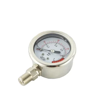 YTN-60Z Mechanical Dial 60mm SS304 Liquid Pressure Gauge 0-10 Bar BSP BSPT NPT Connections 2.5%