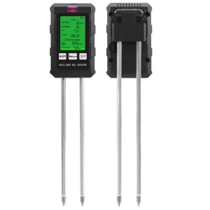 YiERYi 6 IN 1 Soil Detector 3.5 9pH 0 99% Moisture 0 3000μs cm Fertility 90° Rotatable Screen