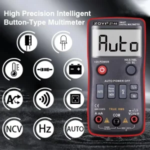 ZOYI Digital Multimeter ZT-A6 Professional Voltmeter AC/DC Voltage Current Resistance Tester Temperature NCV Meter 600V 4-Digit