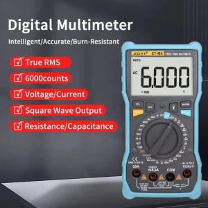 ZOYI M0 Smart Multimeter Auto/Manual Dual Mode Burn-Proof High-Accuracy 4-Digit Display 750V Max AC Voltage Square Wave