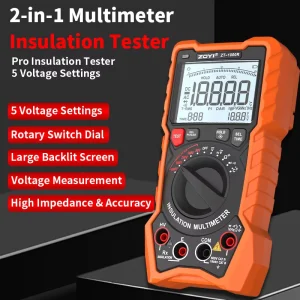 ZT-1000R High-Precision Digital Megohmmeter 1000V Insulation Resistance Tester Electronic Shaker Meter Multimeter
