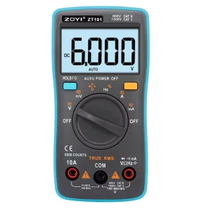 ZT-101 Pocket Digital Multimeter, 4-Digit, 6000 Counts, Autorange, 0-1000V/0-10A