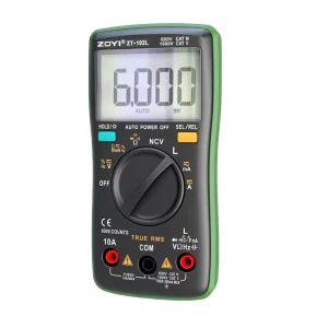 ZT-102L Digital Multimeter 6000 Count 4 Digit LCD Display 0.01%+1 Accuracy True RMS Voltage Measurement