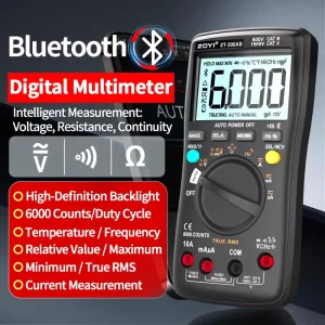 ZT-300AB Intelligent Digital High-Precision Multimeter APP Auto-Range 6000 Counts CAT III/II Anti-Burn Curve Data 4-Digit