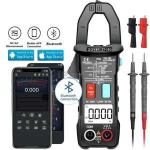 ZT 5BQ Digital Multimeter Clamp Meter 6000 Count True RMS DC AC Voltage Tester AC Current Phone Tools