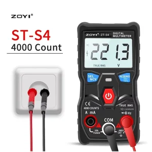 ZT-S4 Digital Smart Multimeter True RMS Auto-Range Data Hold Voltage Current Resistance Capacitance Frequency Temperature