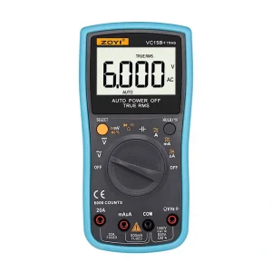 ZT-VC15B+ 4-Digit Autorange Multimeter, 750V AC/1000V DC, 6000 Counts, Low Battery Indicator