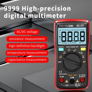 ZT109 Intelligent Digital Multimeter 9999 Counts True RMS High-Precision Voltage Current Resistance Frequency Tester