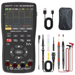 ZT706S 66000 Counts Dual Channel Oscilloscope Multimeter 50MHz 3 in 1 Multi Tester with 10MHz Signal Generator