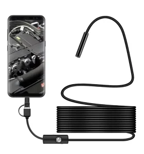 iOS Direct Plug 10.0M Industrial Pipeline Endoscope 8/7/5.5mm Lens Waterproof Night Vision Mobile Phone Accessory